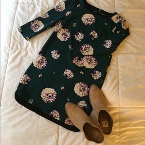 FINAL PRICE Xhilaration emerald green floral dress