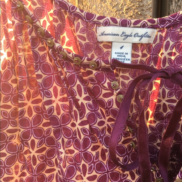 American Eagle Boho Linen Babydoll Tank 💐 - Picture 4 of 7