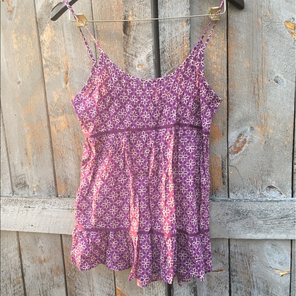 American Eagle Boho Linen Babydoll Tank 💐 - Picture 6 of 7