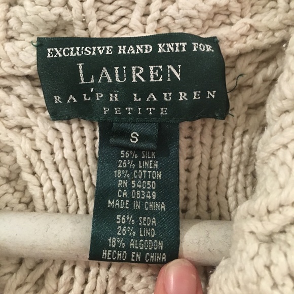 Exclusive Hand Knit Ralph Lauren Sweater - Picture 2 of 4