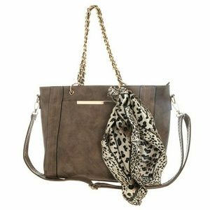 Brown Cheatah Lace Purse