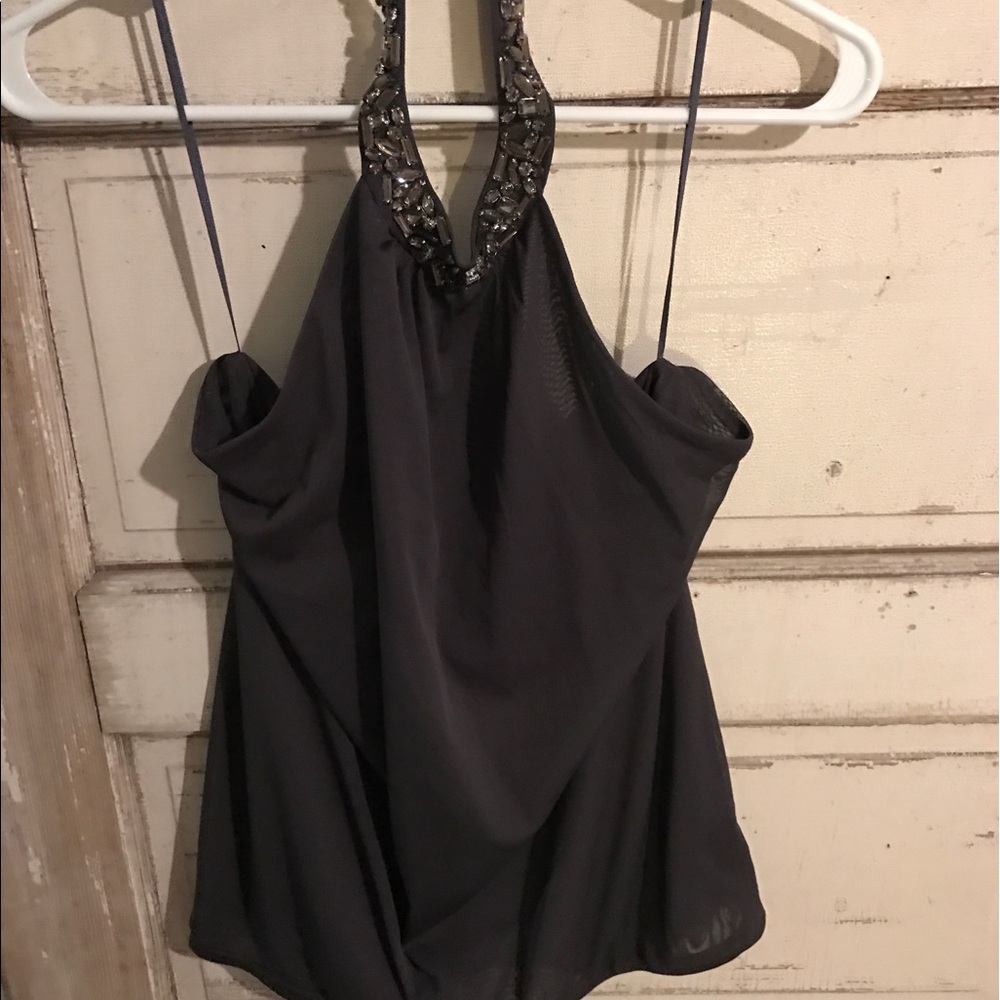 Express Embellished Halter Top
