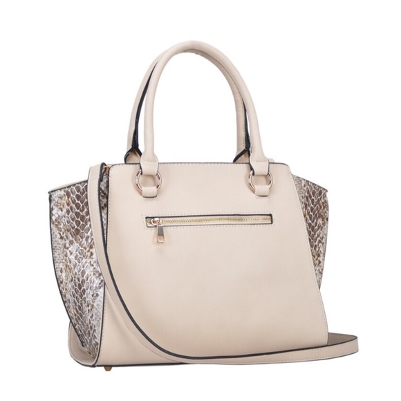 Snakeskin Sides Shoulder Bag - Picture 3 of 7