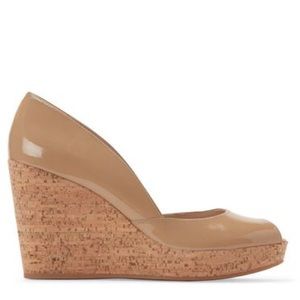 ❗️Last Day❗️New Via Spiga sz 9 Nude peep toe wedge
