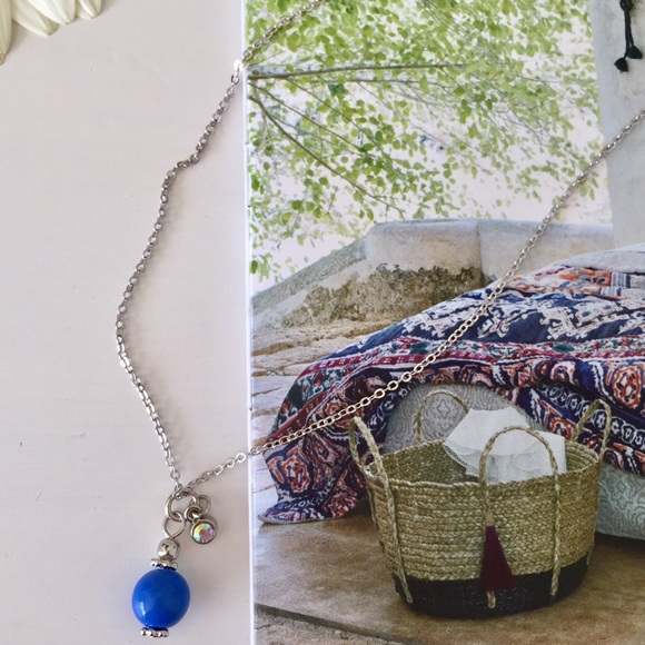 Seaside Cobalt Blue Necklace - Picture 2 of 3