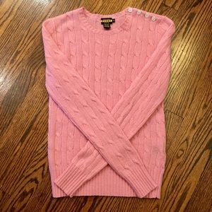 Ralph Lauren Pink Cable Knit Sweater