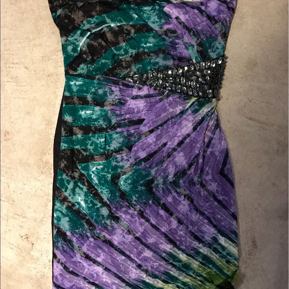 Nikibiki Multicolored Embellished Strapless Dress