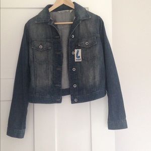 HP🎉NWT Mavi Jeans premium denim distressed jacket