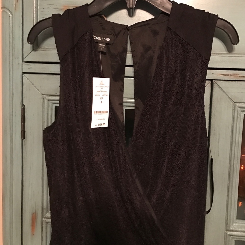Lace top Bebe jumpsuit - Picture 2 of 6