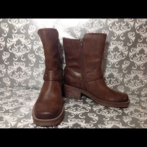 Sonoma mid calf moto boots