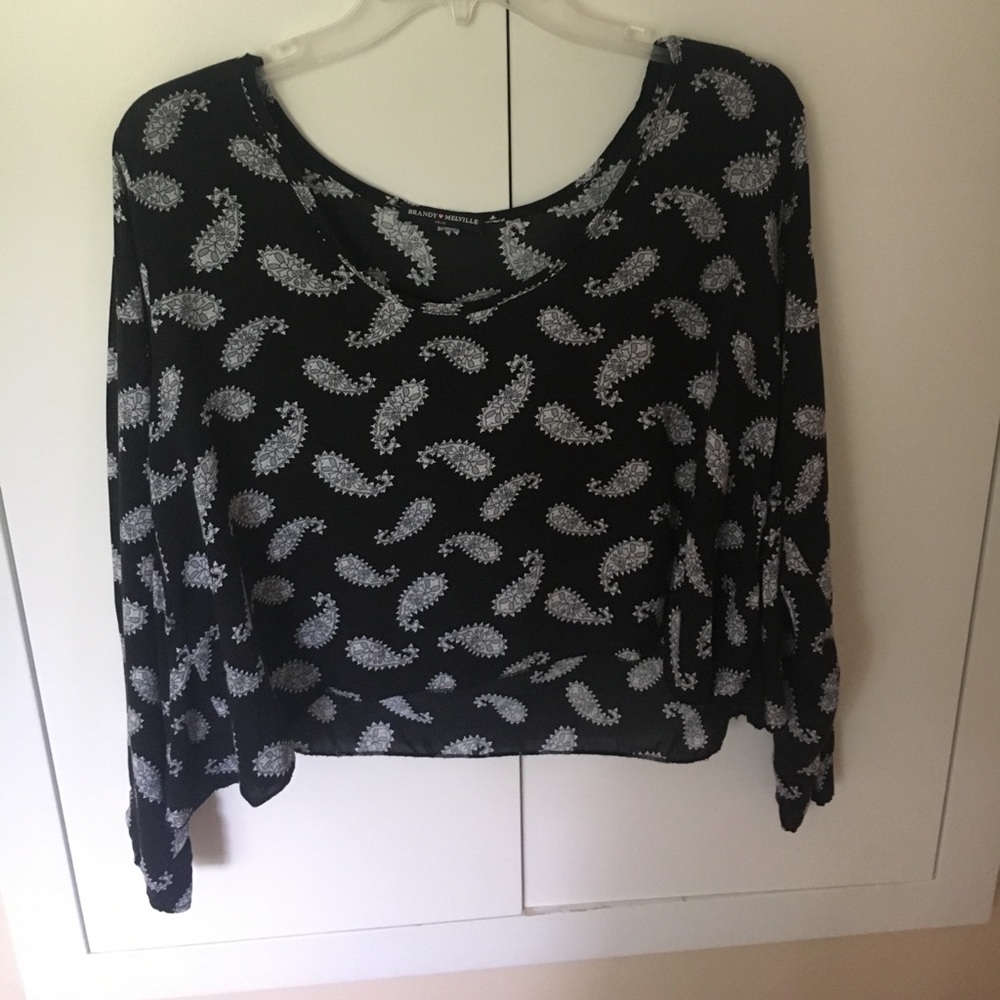 a loose cropped blouse