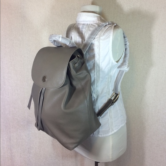 NEW Tory Burch Brody Porcini Gray Leather Large Backpack - AUTHENTIC Tory Burch main image 7