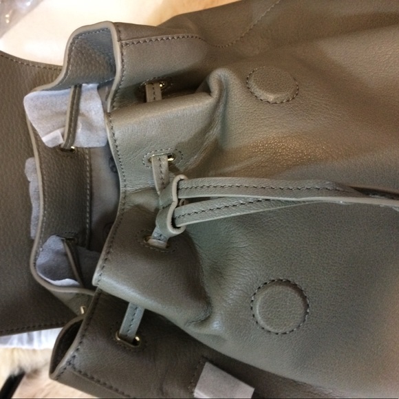 NEW Tory Burch Brody Porcini Gray Leather Large Backpack - AUTHENTIC Tory Burch main image 8
