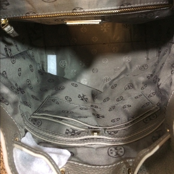 NEW Tory Burch Brody Porcini Gray Leather Large Backpack - AUTHENTIC Tory Burch main image 4