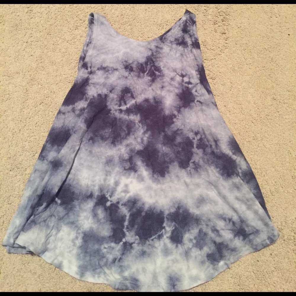 Blue Tie-Dye Tank Top