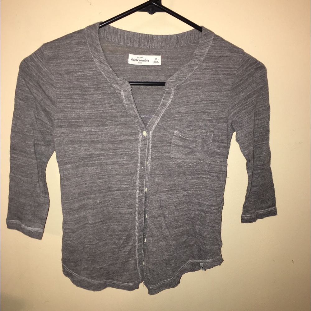Abercrombie grey button down