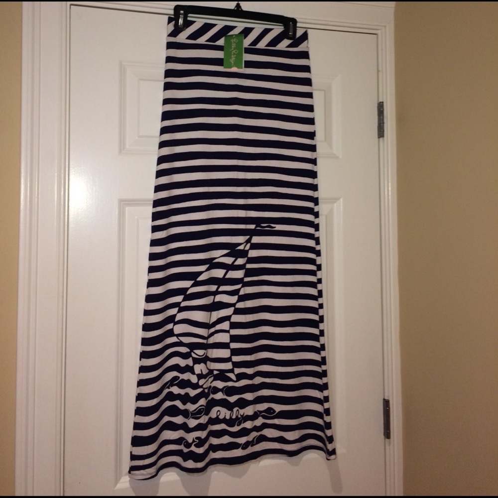 Lilly Pulitzer Marine maxi Skirt in Bright Navy