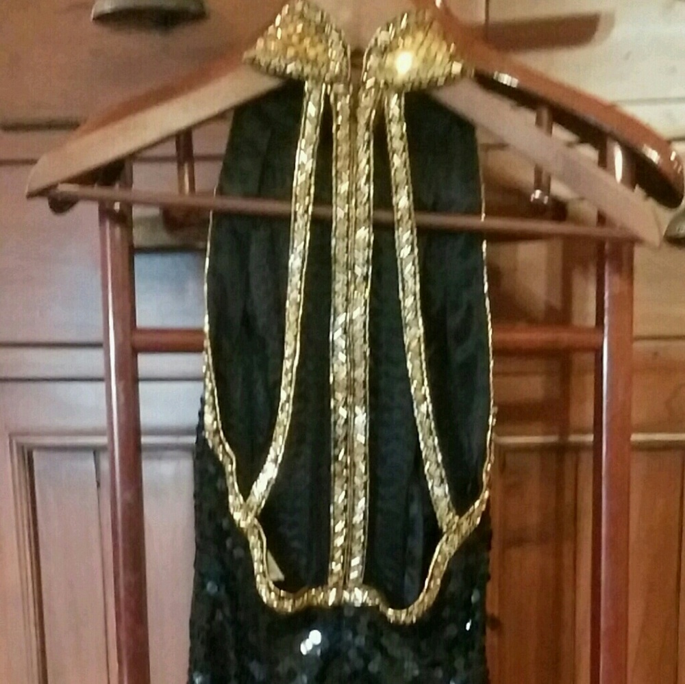 Black and gold evening/prom dress