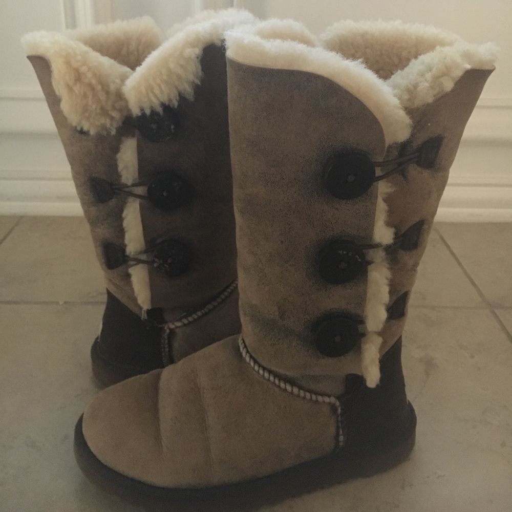 Distressed Leather UGG Boots