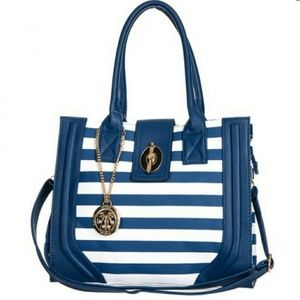 Blue stripe Anchor Purse