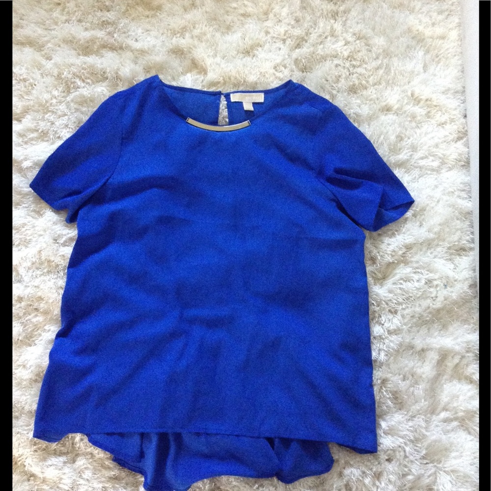 Blue Cocktail Blouse