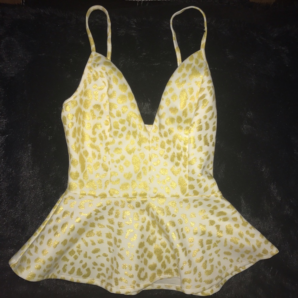 Plunging Peplum Top