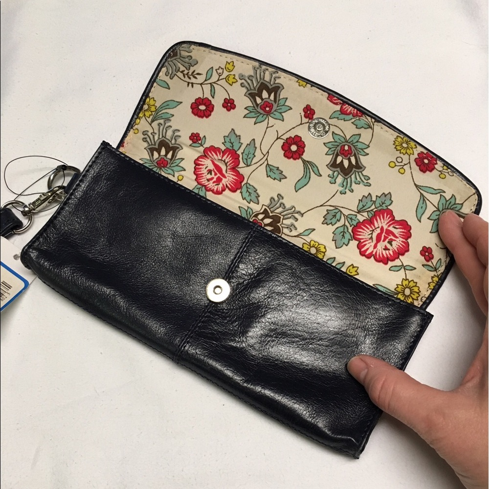 Brand New Faux Leather Black Wristlet