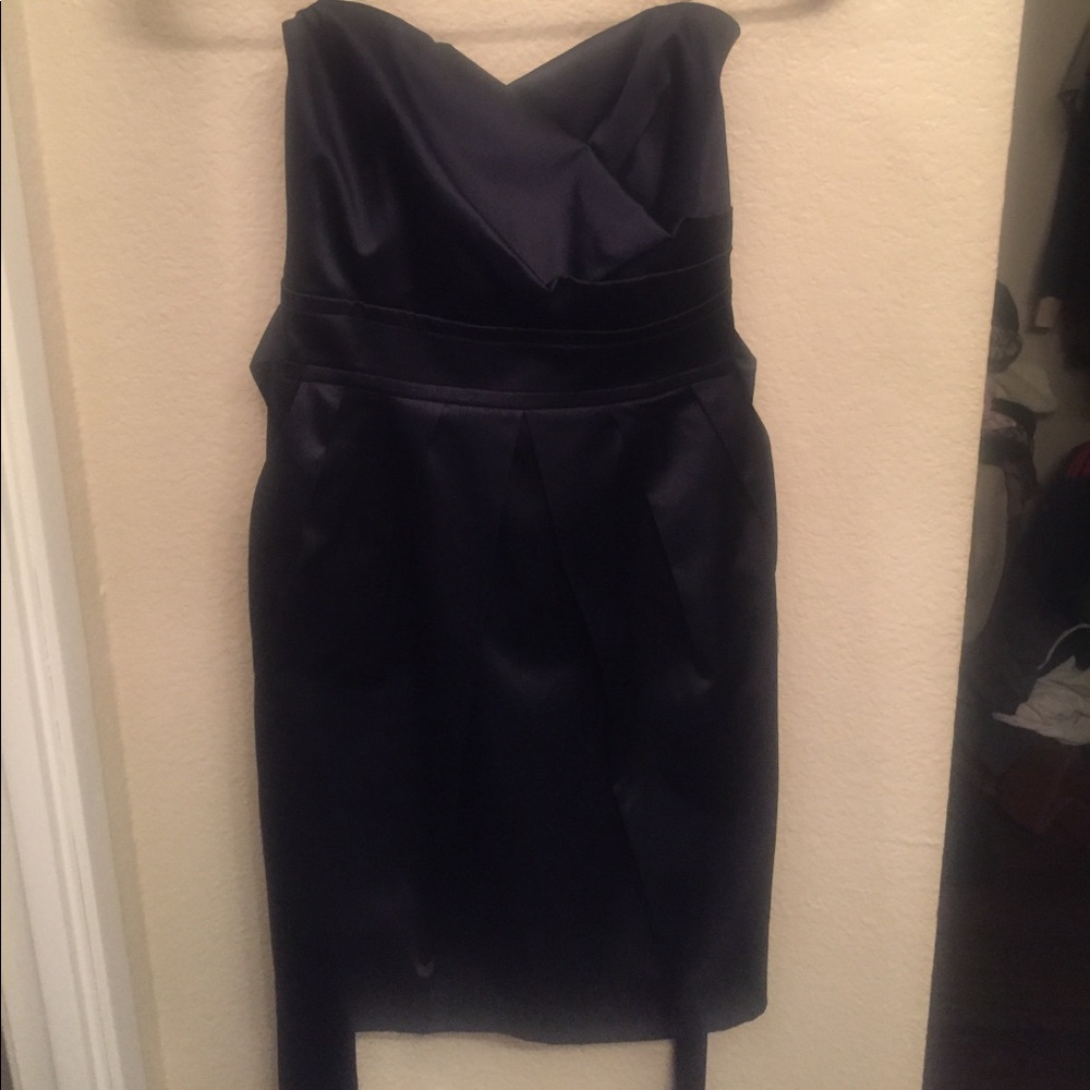 Short navy formal dress