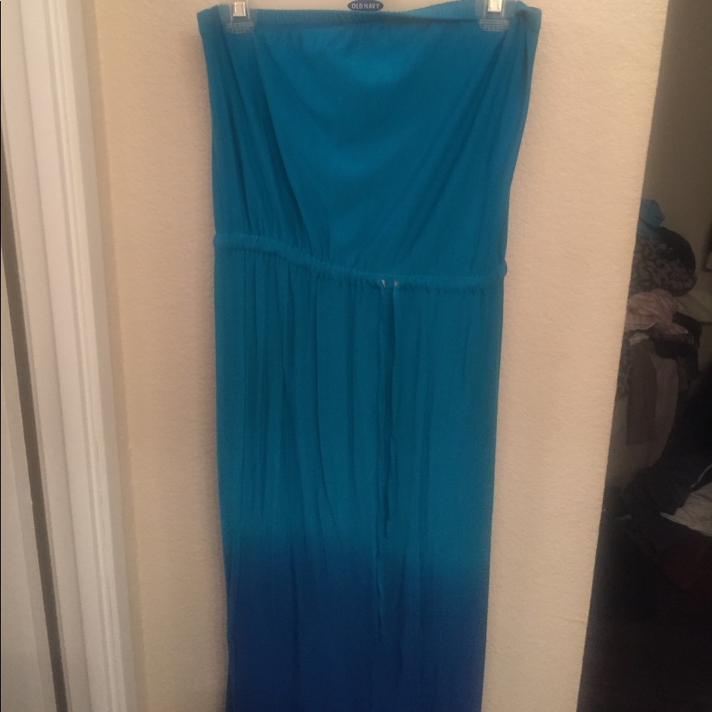 Ombré blue maxi dress