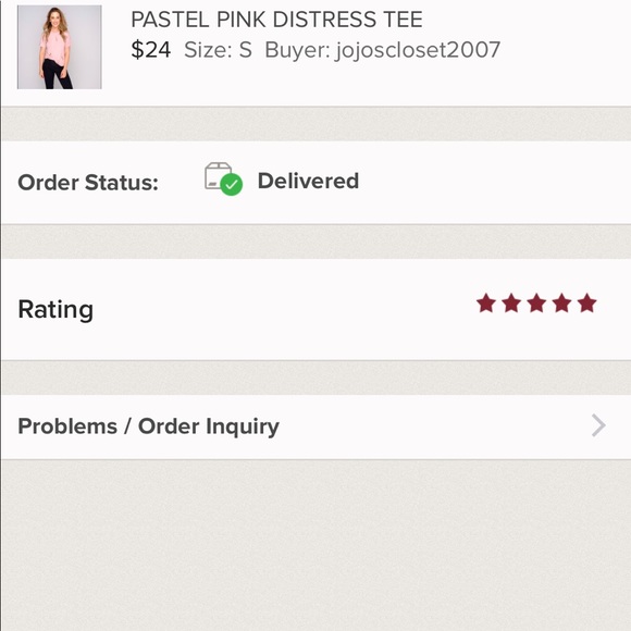 Medium LAST ♦️♦️PASTEL PINK DISTRESS TEE - Picture 5 of 5