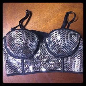 H&M Sequin Bralette NWOT