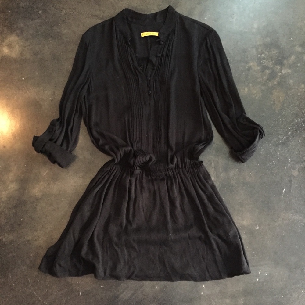 Alice + Olivia Black Shirt Dress Size XS