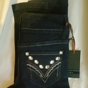 Girls Rhinestone Skinny Jeans