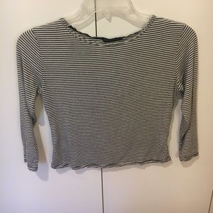 tight fitting striped crop top