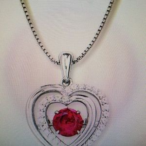 Heart shaped ruby pendant