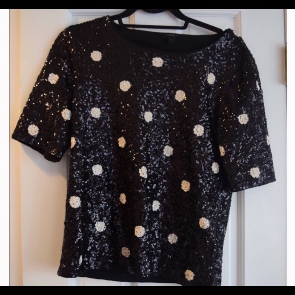 Black sequin blouse