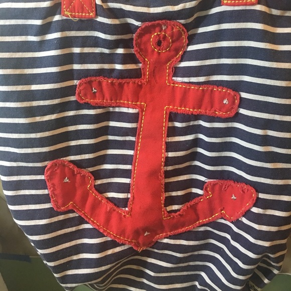 SALE! 🌷4 for $20 🌷Cute Sailor Tote with Anchor - Picture 2 of 5