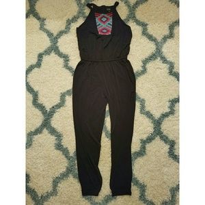 Nicole black embroidered jumpsuit