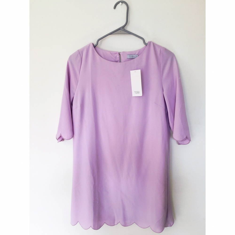 NWT Tobi scalloped lavender dress size small
