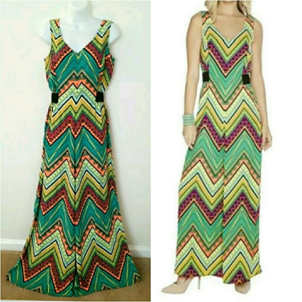 Chevron jumpsuit sz M