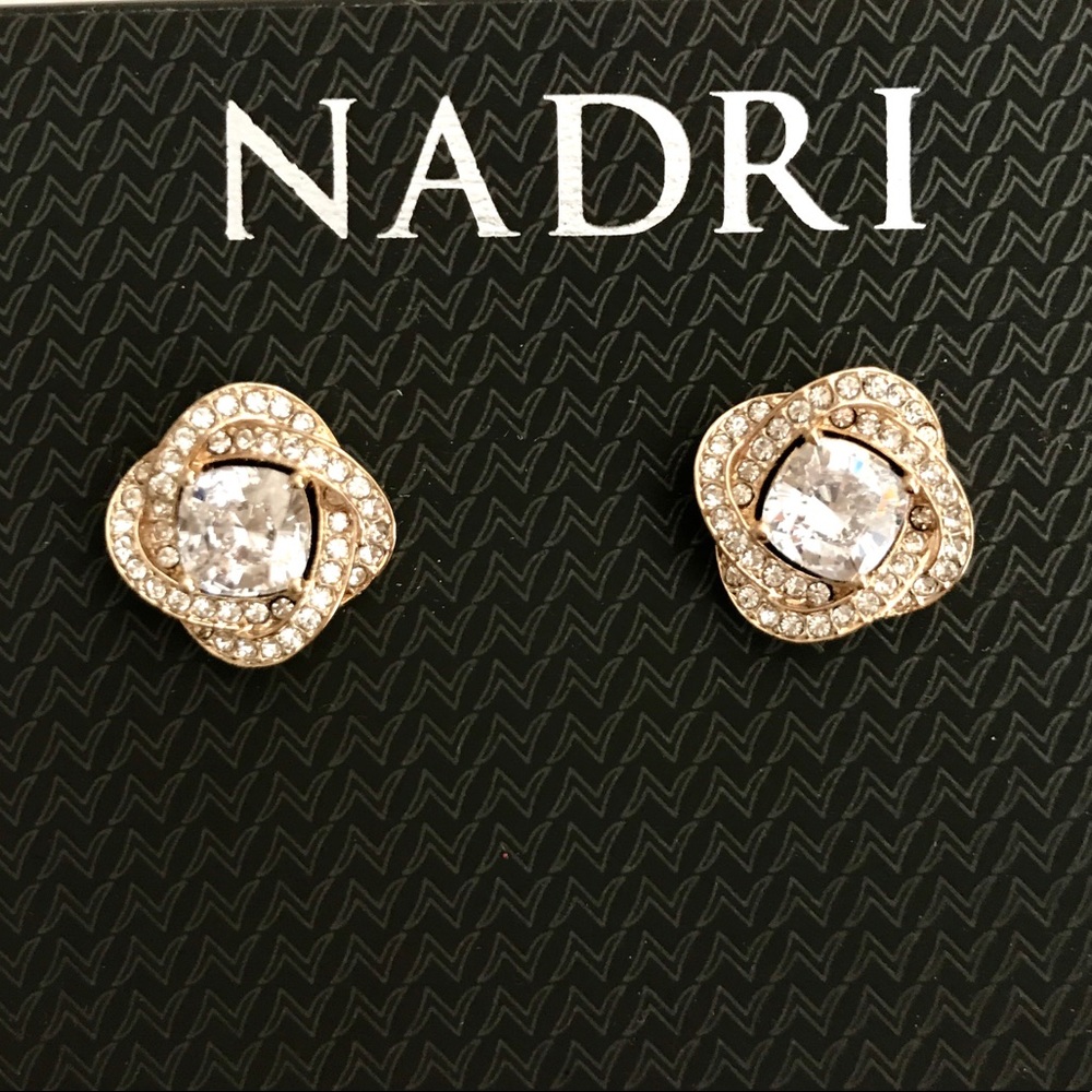 Nadri cubic zirconia stud earrings