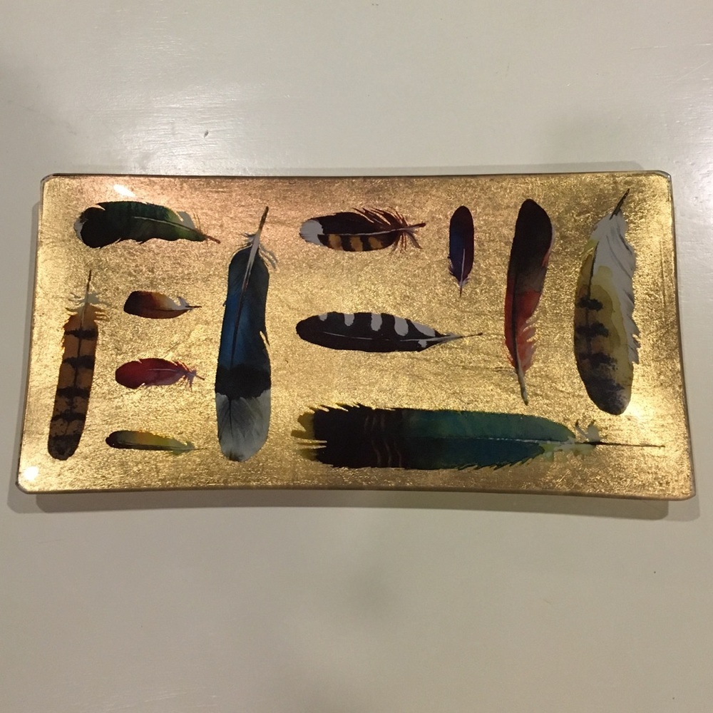 Gold Feather tray