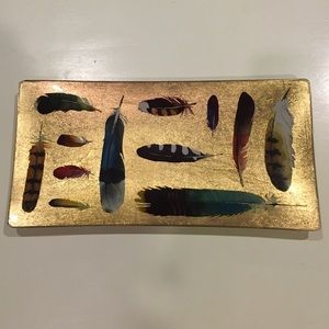 Gold Feather tray
