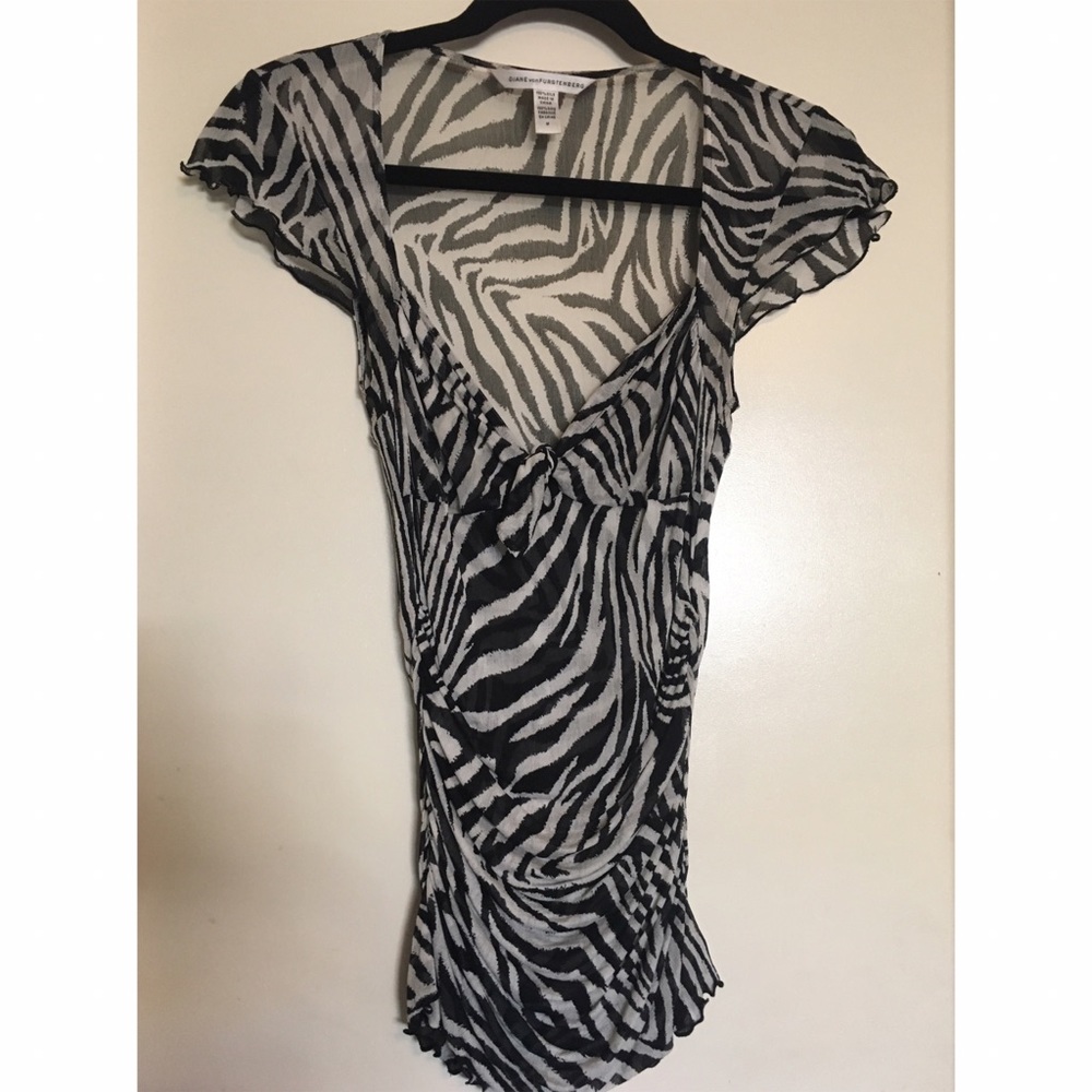 Diane Von Furstenberg Zebra Print Top