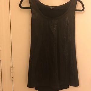 Shimmering Black Sleeveless Top - Express