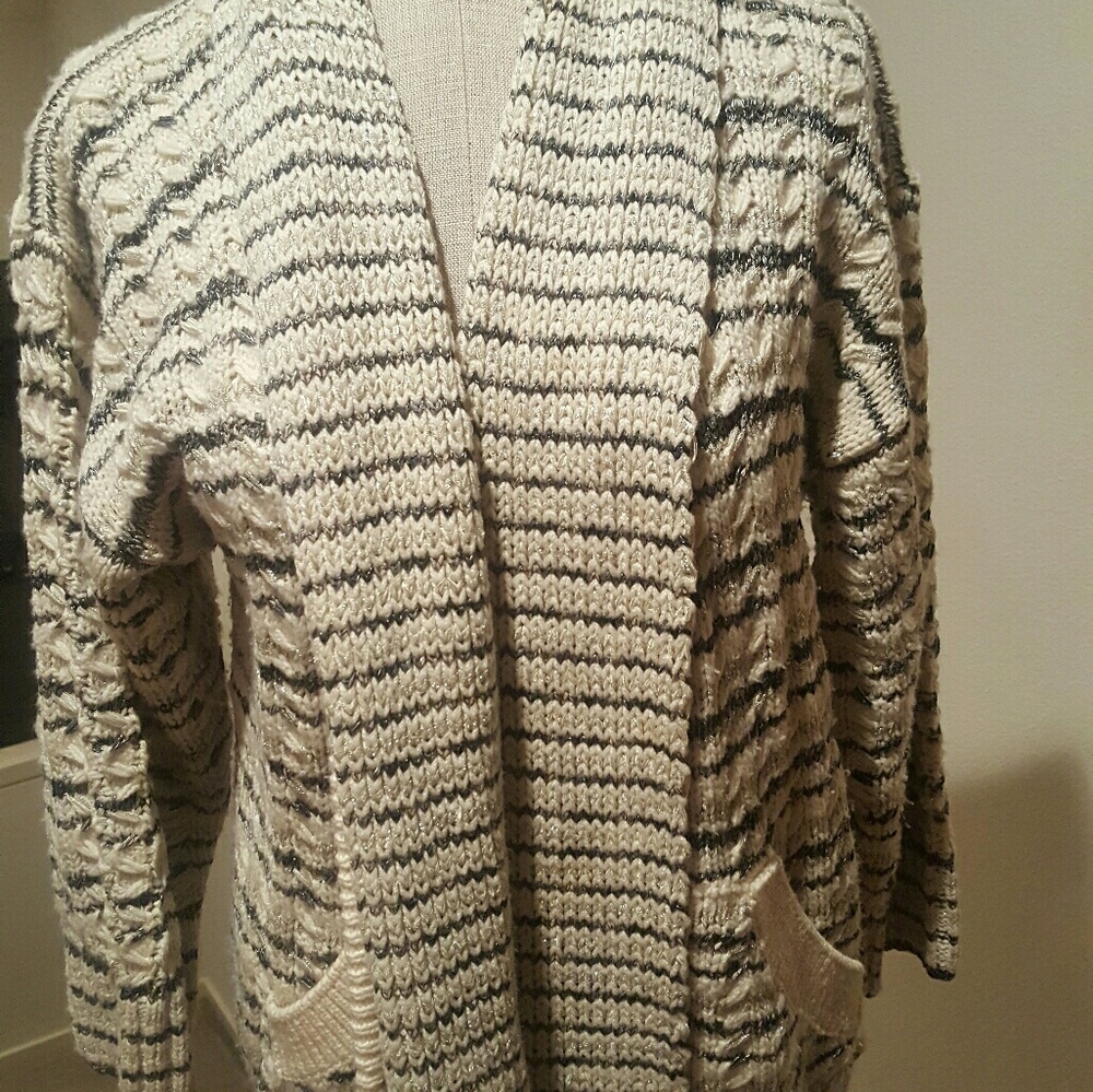 Size large st john metallic  cardigan