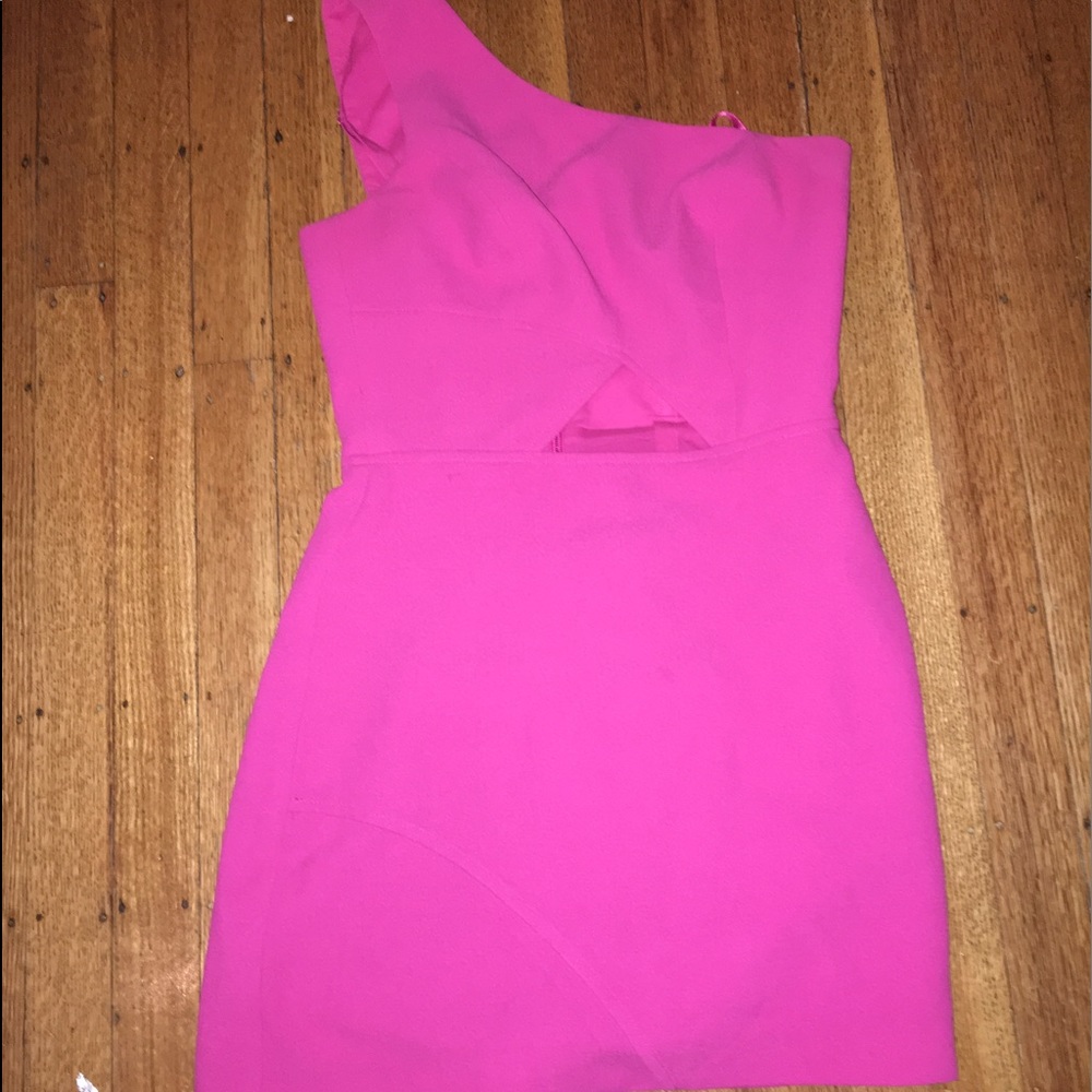 BCBG hot pink formal dress