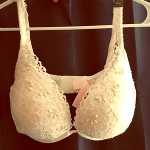 Beautiful VS White Embellished Bra NEVER WORN