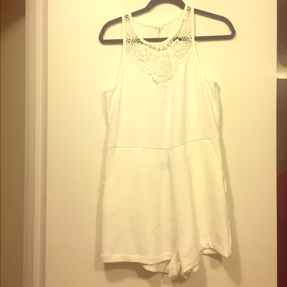 Mink Pink White Romper