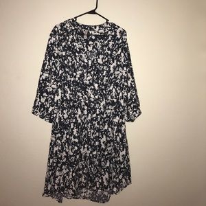 Black and white abstract patterned dress XXL